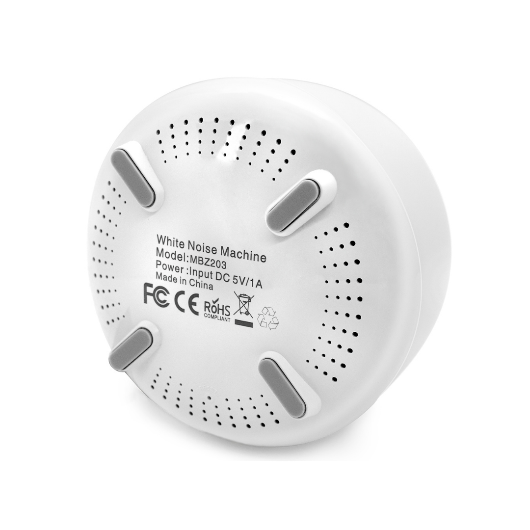 Dispozitiv Sunete Albe „White Noise” – 34 de sunete, lumină de veghe & timer, portabil