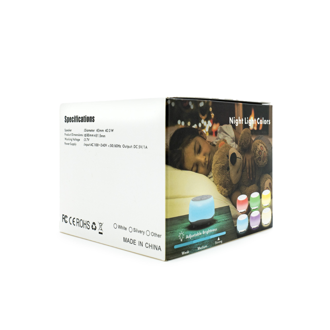 Dispozitiv Sunete Albe „White Noise” – 34 de sunete, lumină de veghe & timer, portabil