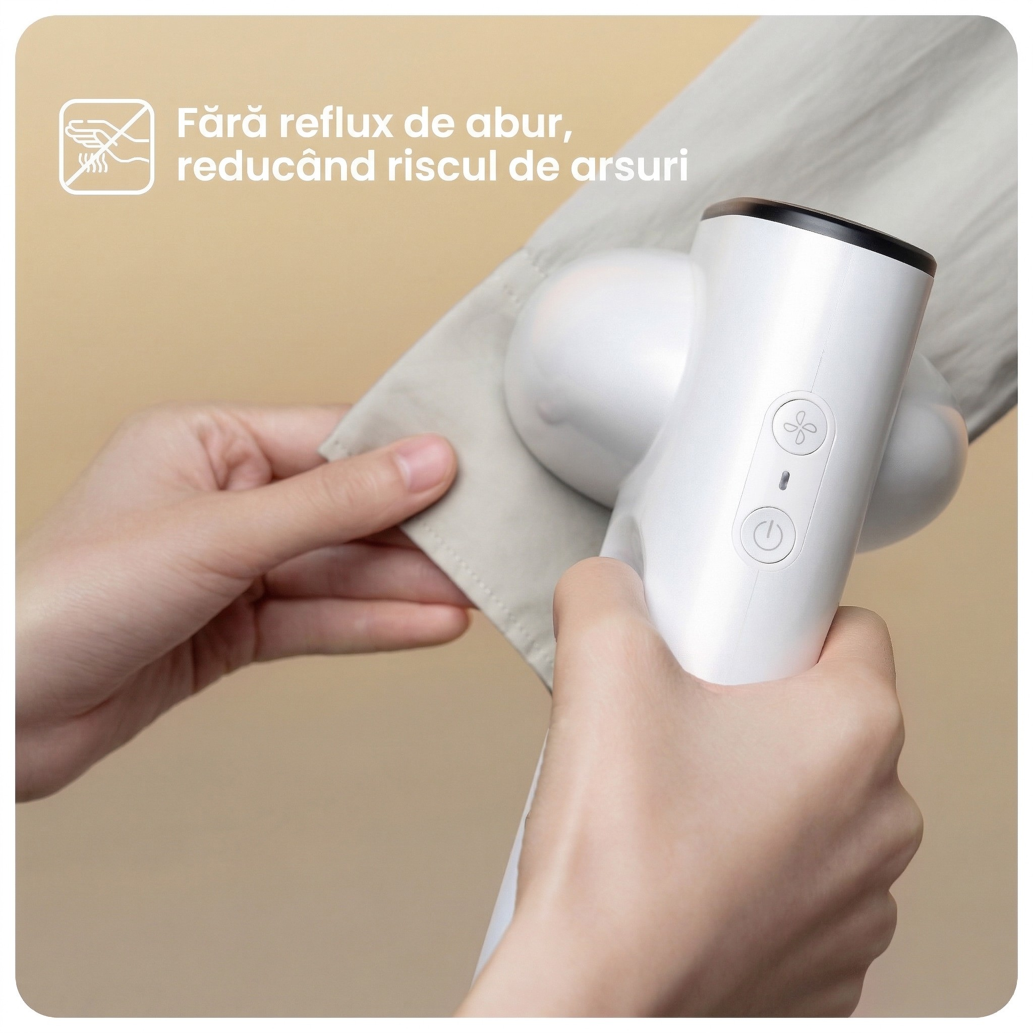 Aparat de Calcat Vertical cu Aburi, Functie Vacuum, 1000W, Incalzire Rapida, Rezervor 95 ml, Silentios, Cablu 2 m, Design Compact si Usor, Calcare Rapida, Portabil, Alb