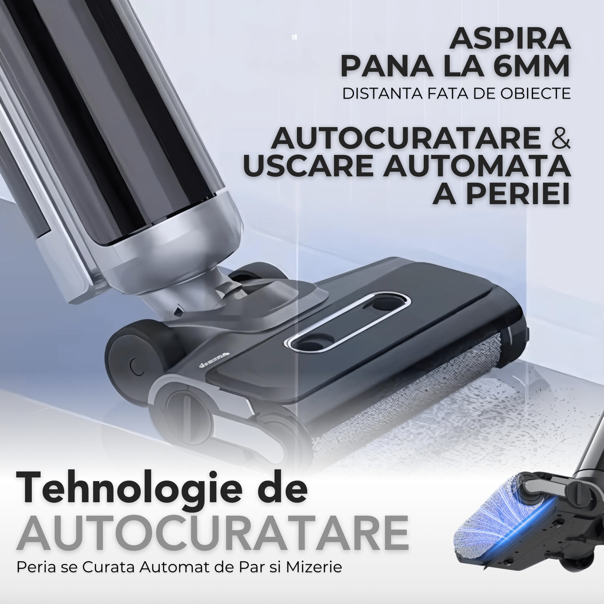 Aspirator de Mana Uniorange, Cu Baterie de Lunga Durata si Multiple Functii de Curatare
