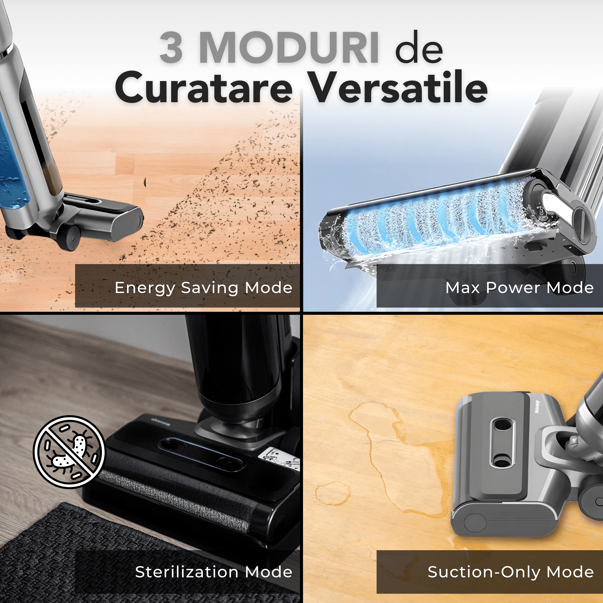 Aspirator de Mana Uniorange, Cu Baterie de Lunga Durata si Multiple Functii de Curatare