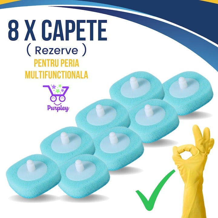 Set 8 rezerve pentru perie WC, de unica folosinta, design premium
