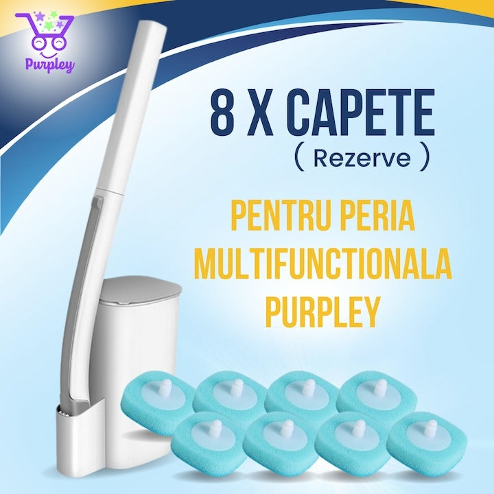 Set 8 rezerve pentru perie WC, de unica folosinta, design premium