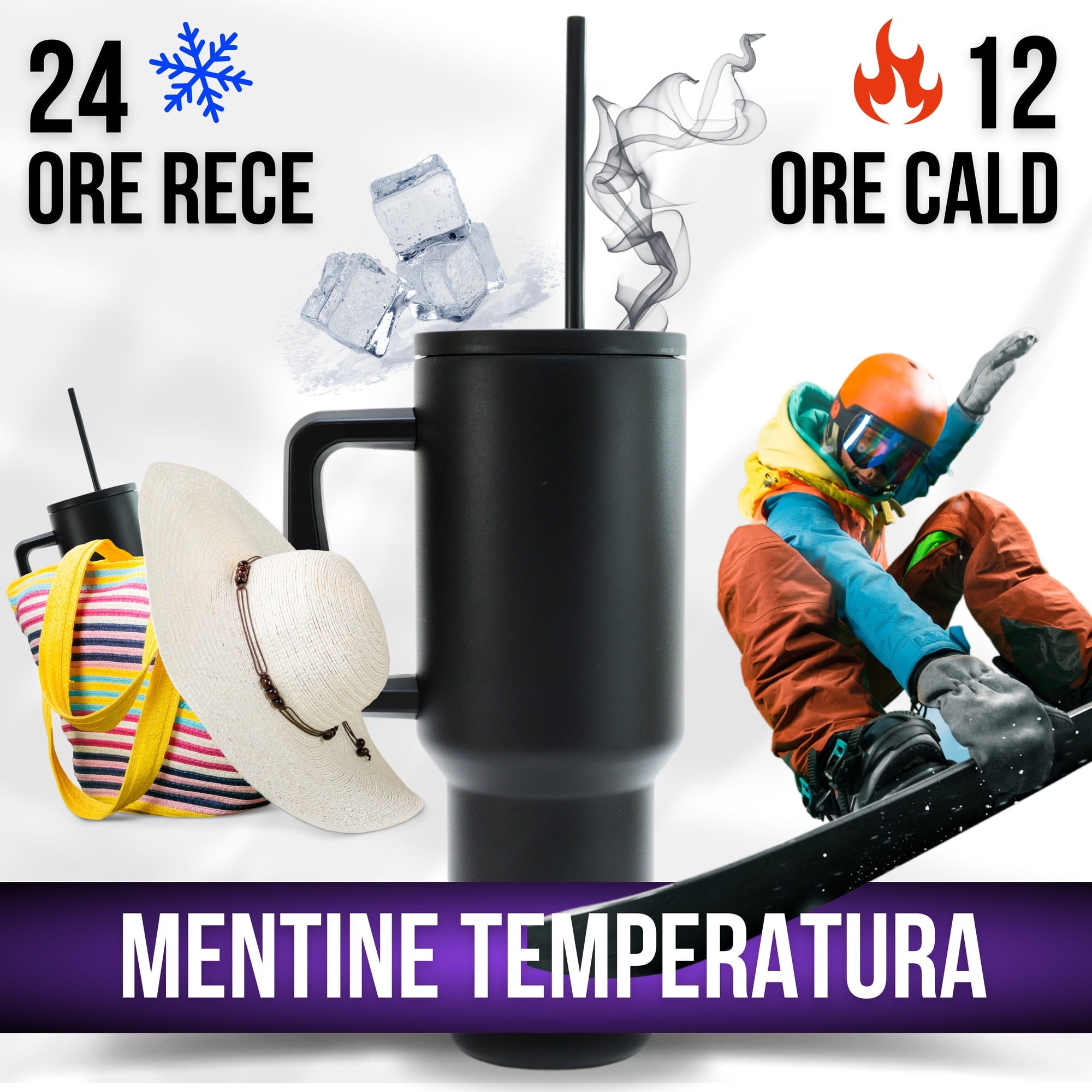 Cană termos Purpley pentru băuturi calde și reci