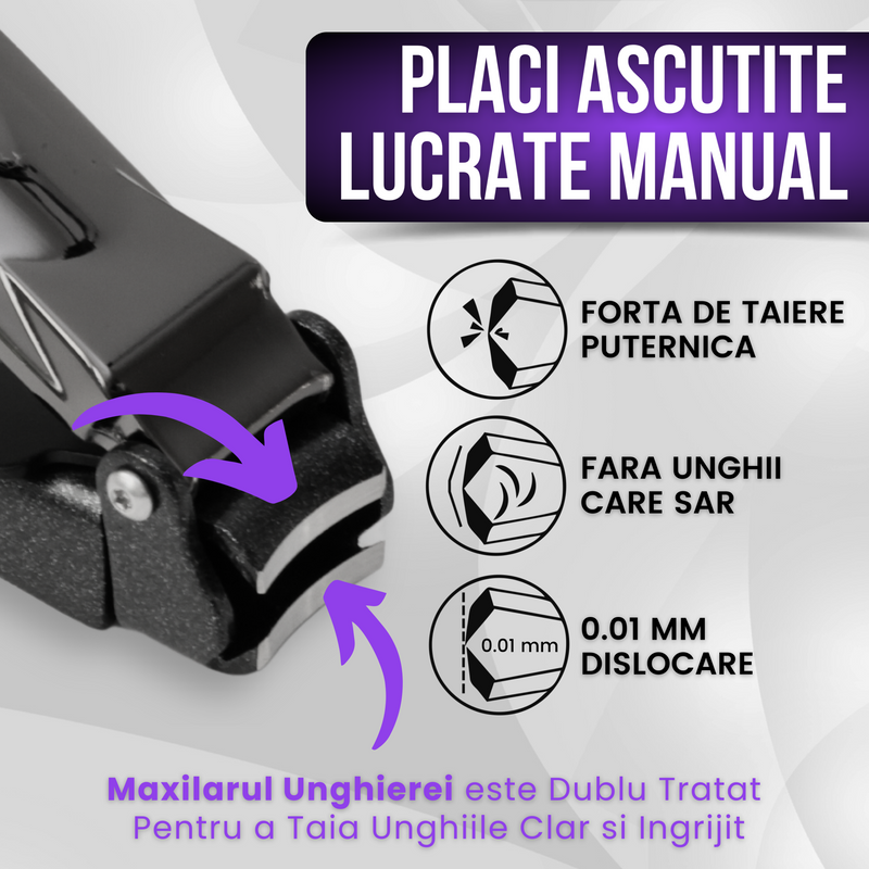 Detaliu al lamelor unghierei Purpley