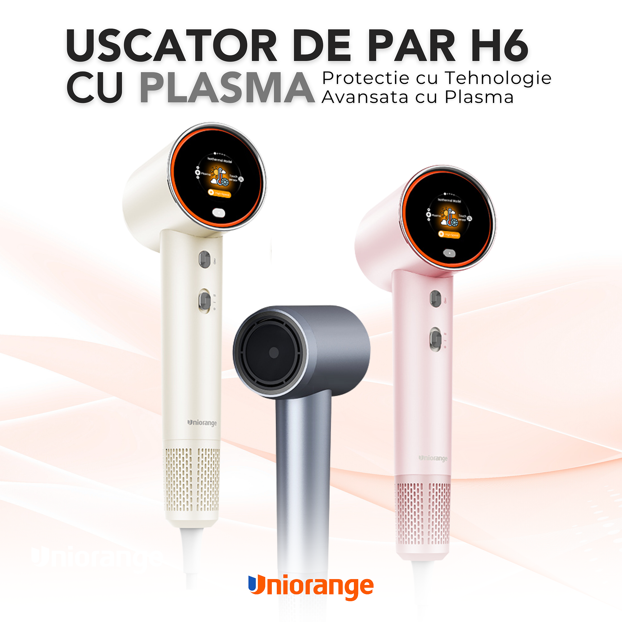 Prezentarea uscătorului H6 Plasma alb și a funcțiilor principale