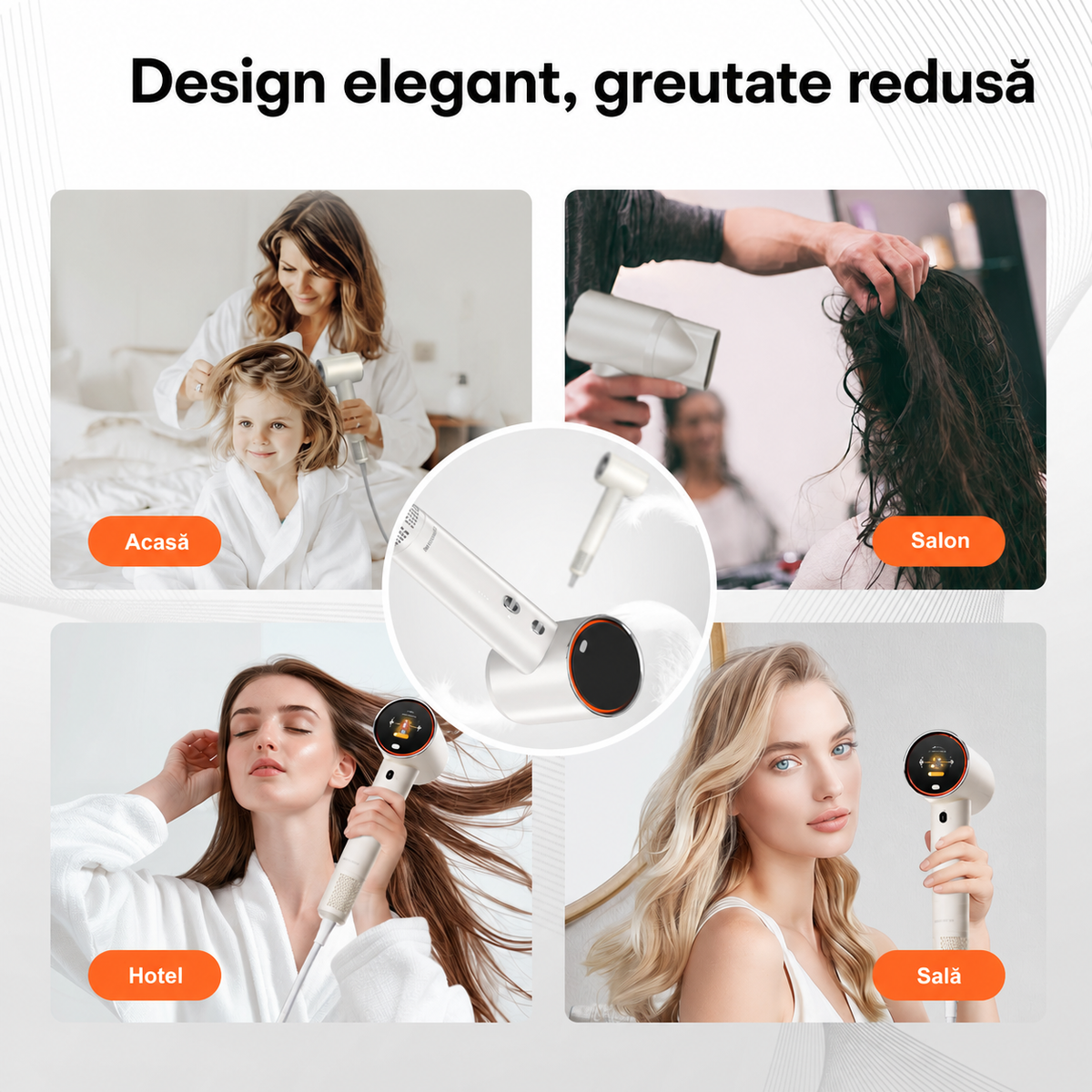 Uscătorul Uniorange H6 utilizat acasă, la salon, la hotel și la sală