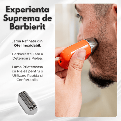Aparat de Ras Electric Uniorange®, Profesional, acumulator 1400 mAh, Portocaliu