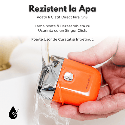 Aparat de Ras Electric Uniorange®, Profesional, acumulator 1400 mAh, Portocaliu