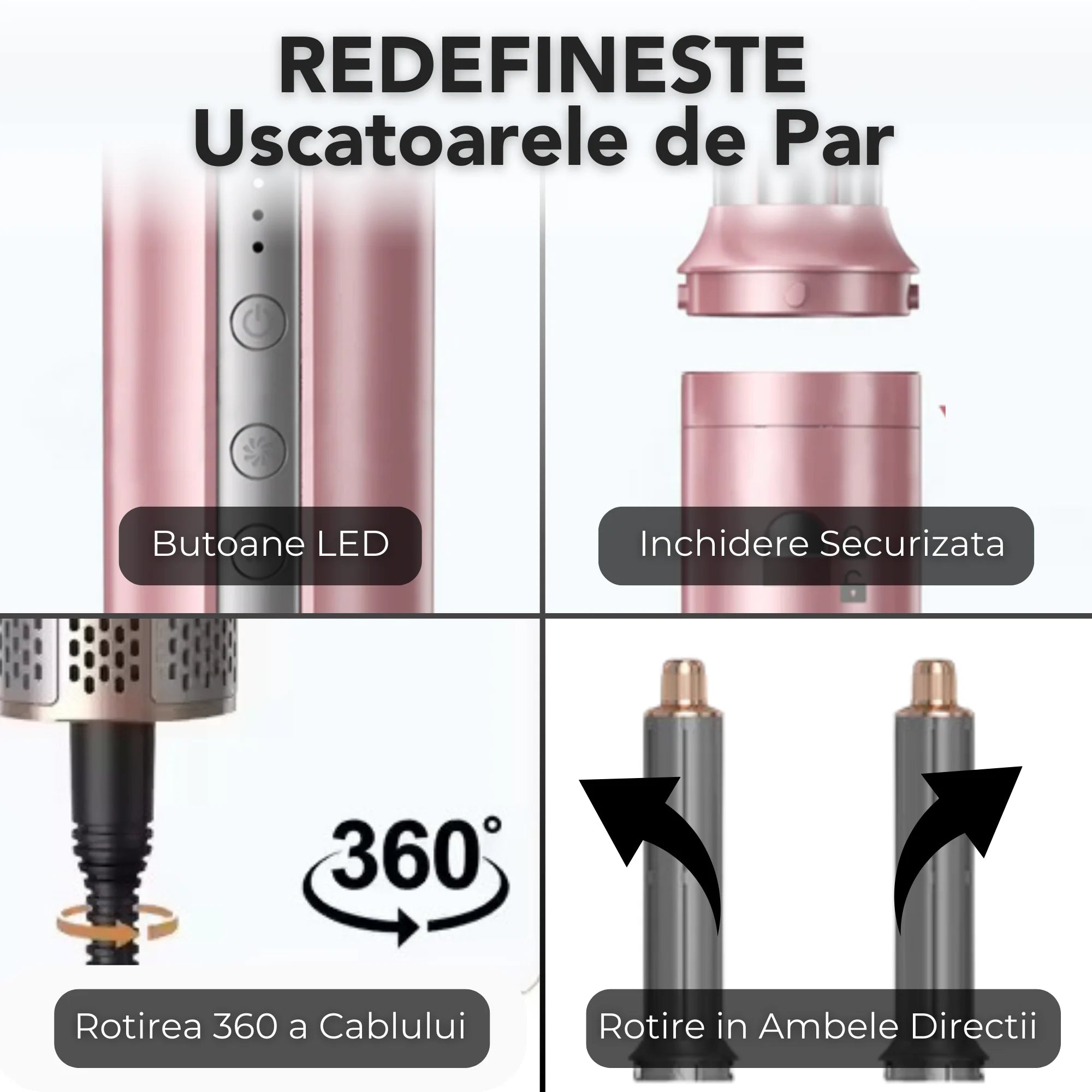 Mecanism de prindere, cablu rotativ și capete pentru bucle M8